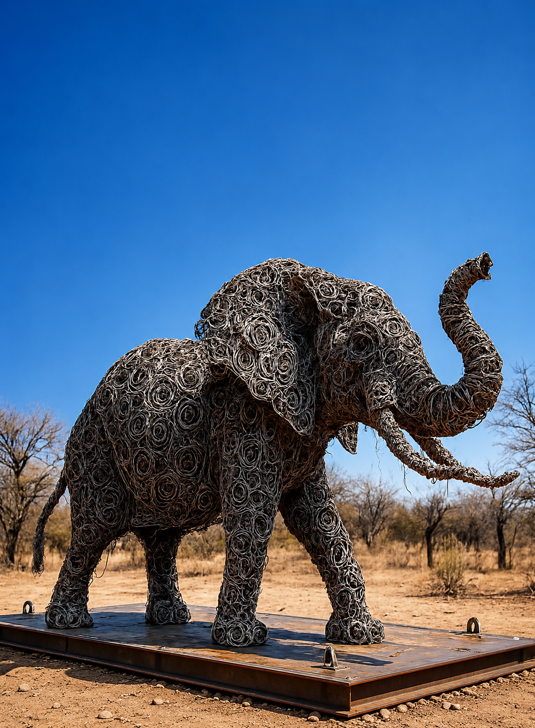 Snare Elephant sculpture