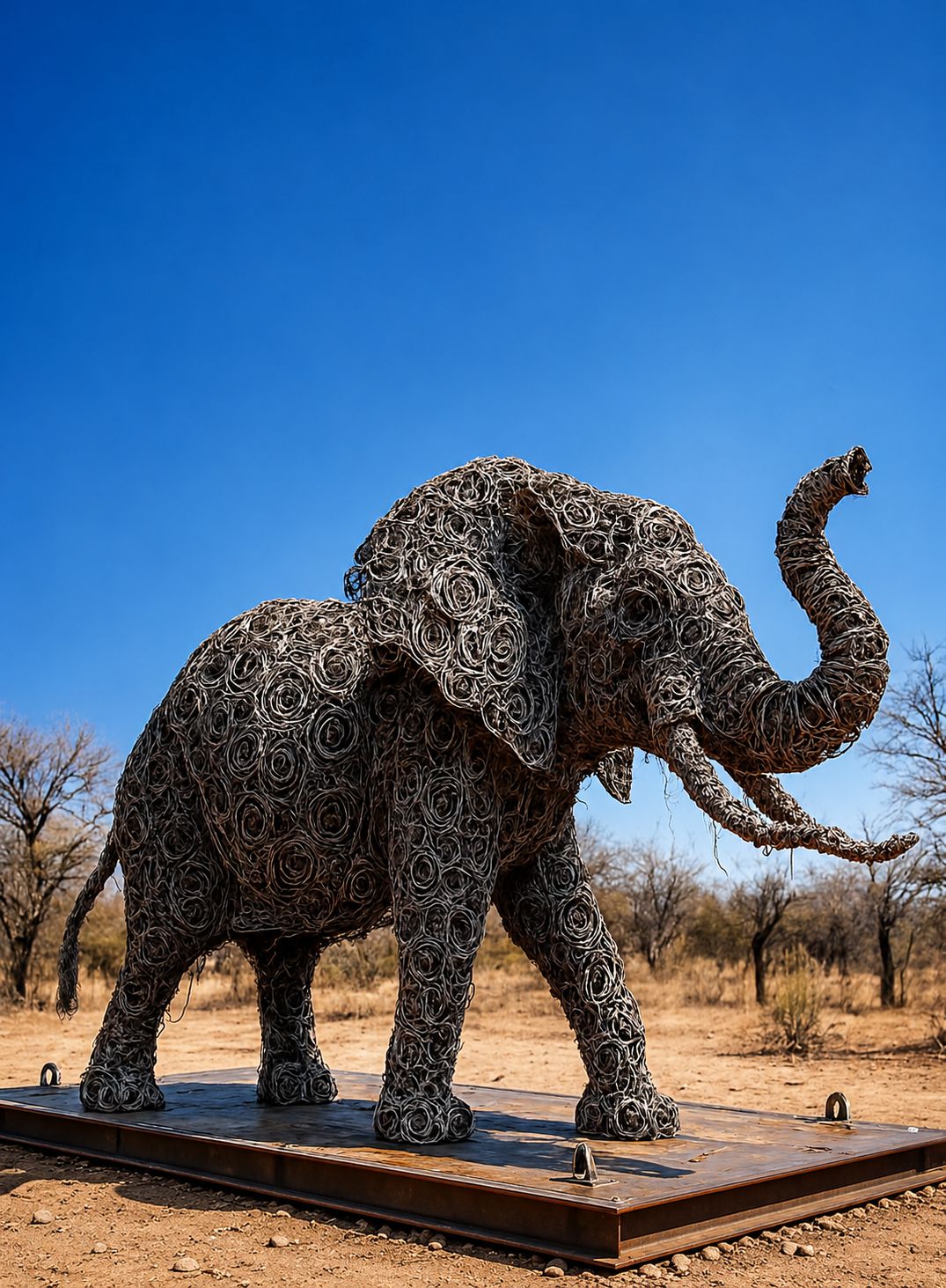 Snare Elephant sculpture