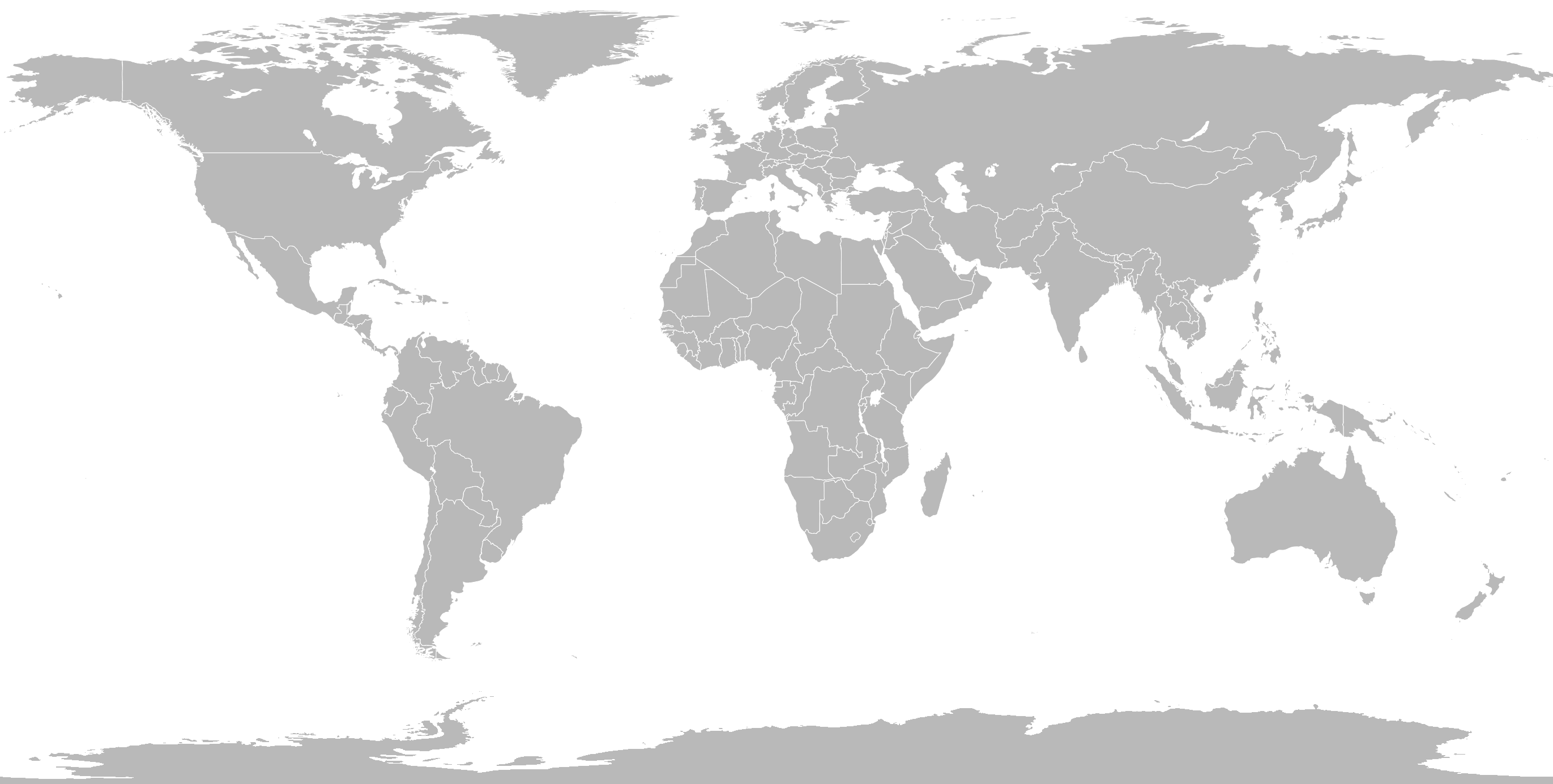 World map of the regions where CSIwild operates